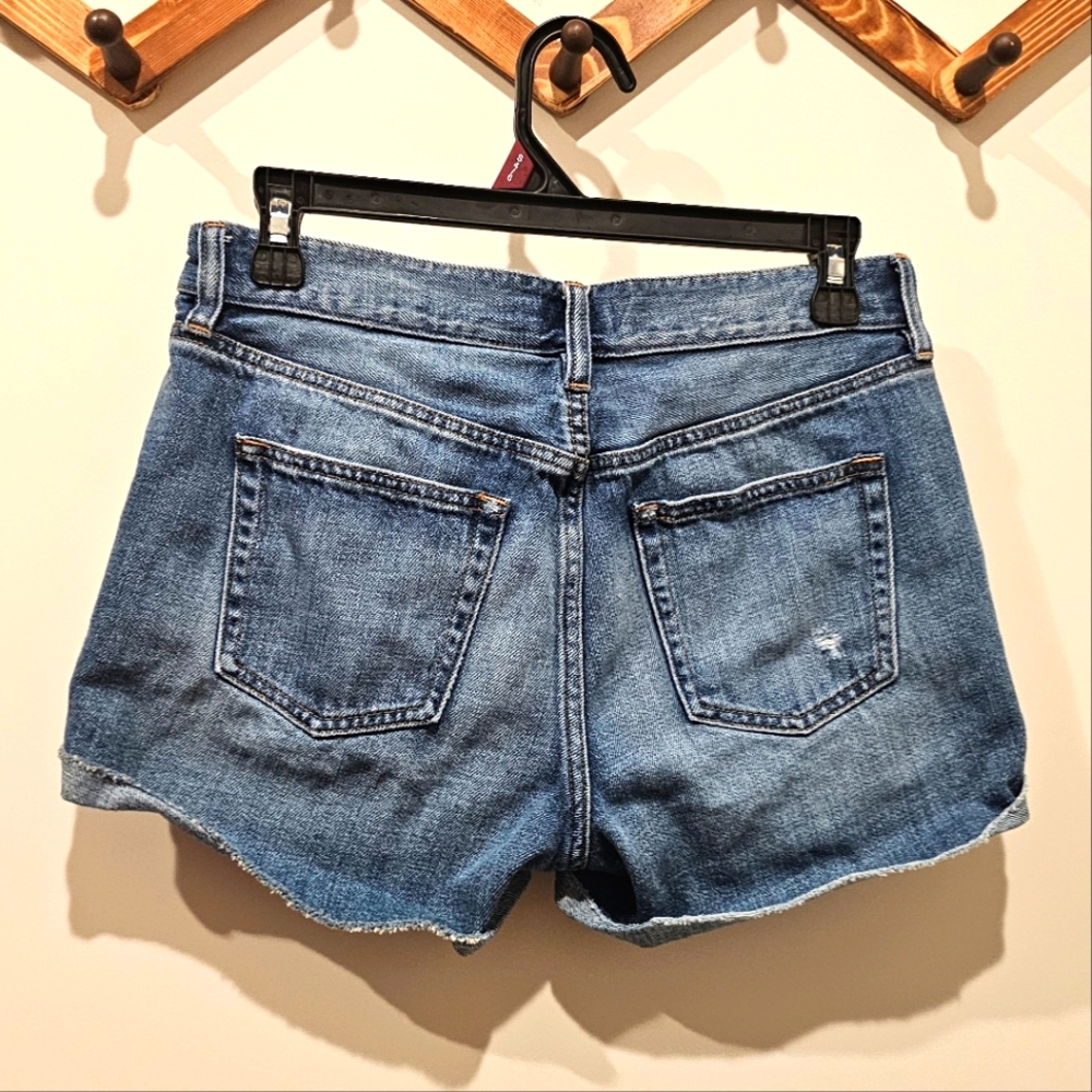 J. Crew Jean Shorts Size 26 Cuffed Hem - Picture 3 of 4